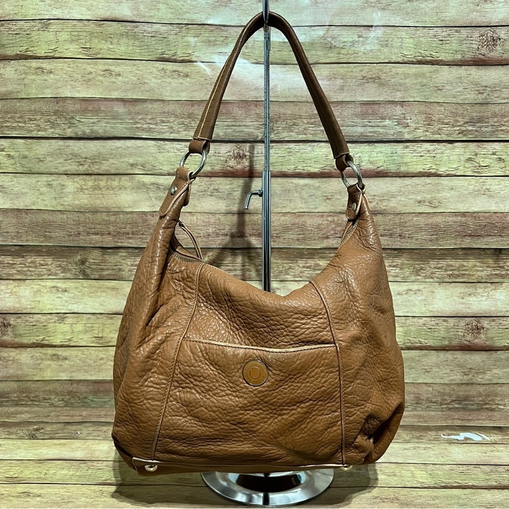 Isaac Mizrahi Brown Leather Hobo Bag